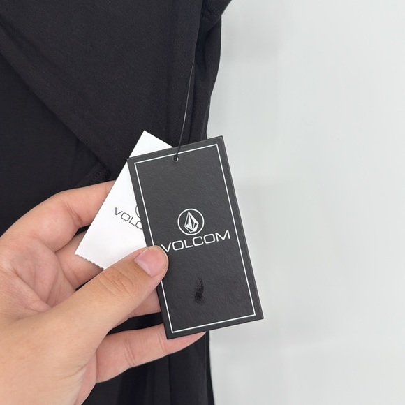 Volcom midi Dress M Black Diamond Cut Night Out Cocktail Party Ready NEW - Picture 4 of 6